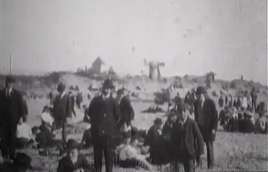 Though the earliest films I've seen cited as shot in Golden Gate Park were made by James H. White in 1897, the ones I've seen don't actually show the park. But this 1903 Panorama of Beach & Cliff House, filmed by Herbert Miles, does. See the windmill spin!  https://www.loc.gov/item/00694424/ 