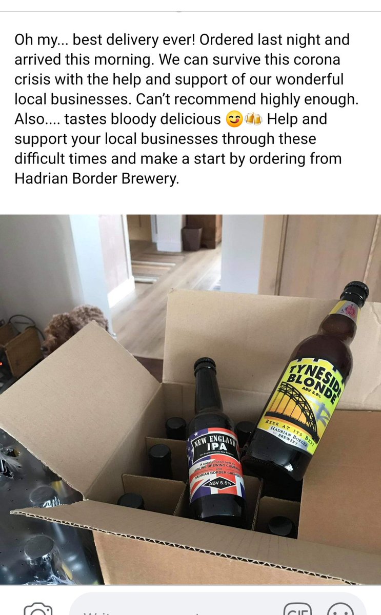 HadrianBorder's tweet image. * We will not go down without a fight. 
* We will make this profitable yet.
* 2 staff off furlough. 
* Raising funds for local food banks.
* 25years and counting.
* In adversity

Thank you all  3/3🍻

#thinklocaldrinklocal
