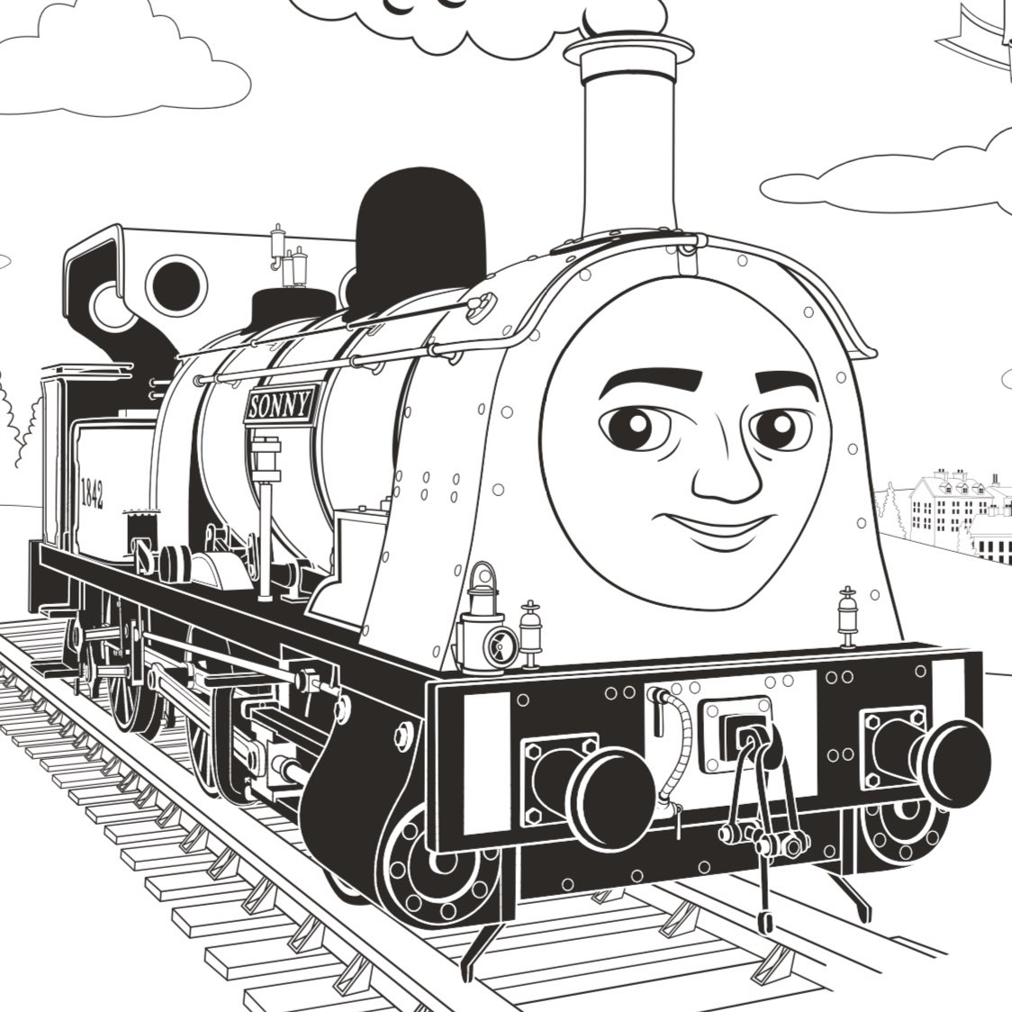 James Train Coloring Page