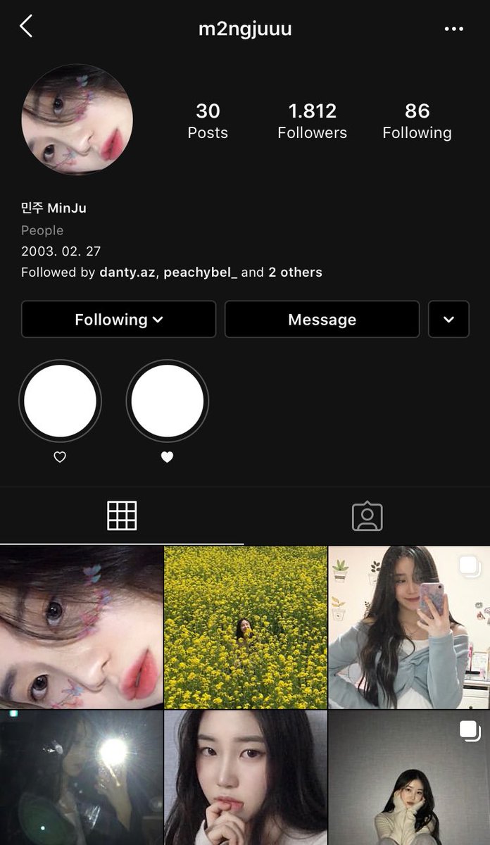 And when OP look at minju's acc . Wow it's really jean's face Follow her Instagram @ m2ngjuuuShe was born on 23/2/2003 . She isn't hanlim students. After look at the year of minju's born. OP think maybe jean is her cousins or something