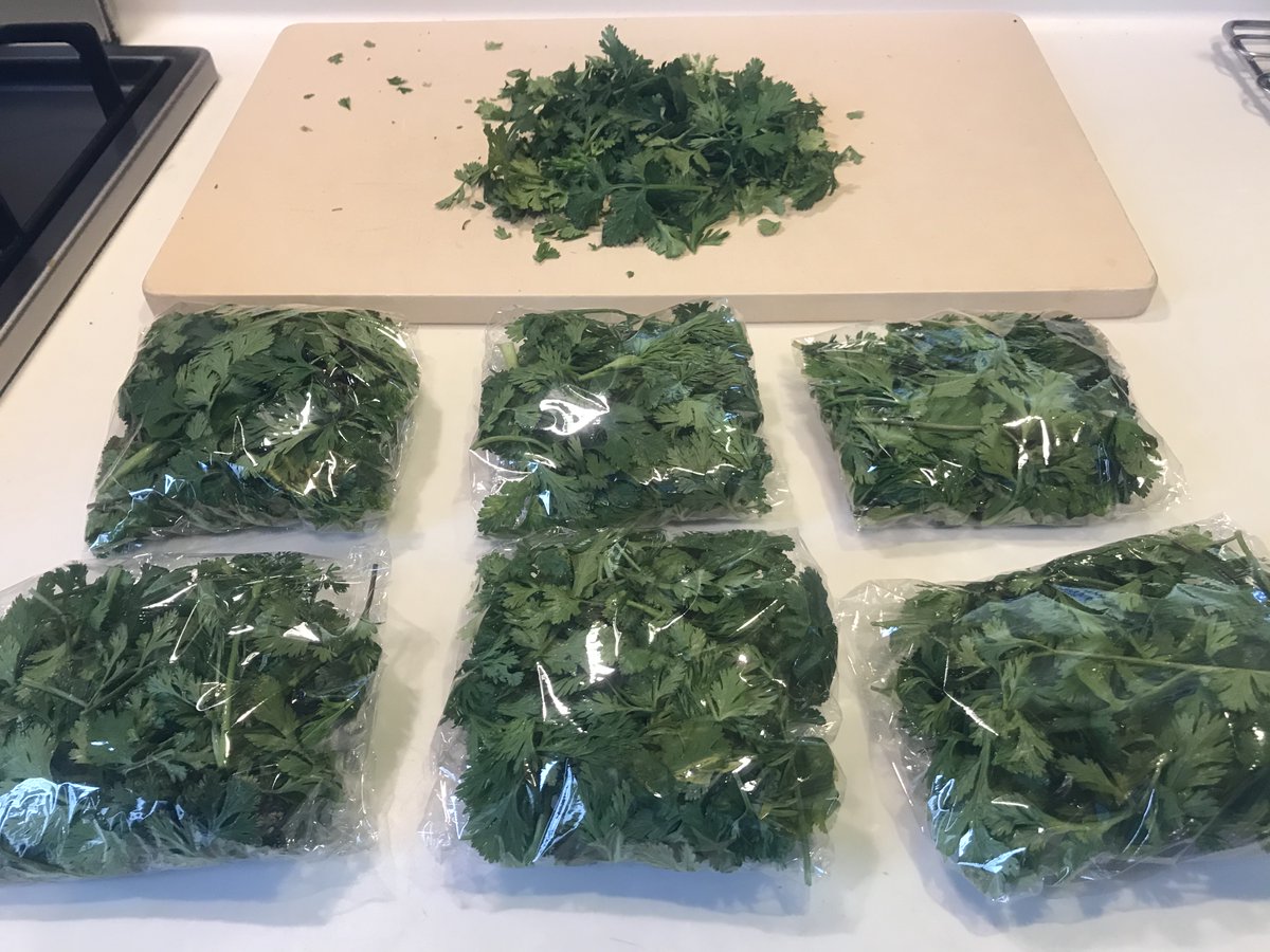 苦楽園4号 昨日 道の駅でのお買い物のひとつ 駐車料金の代わり なんと1束でしっかりと太い茎のパクチーが15本で150円 家の近くのスーパーの値段の1 10ほどです 当然食べきれないので 小分けにして冷凍保存 ランチはフォーが無かったので