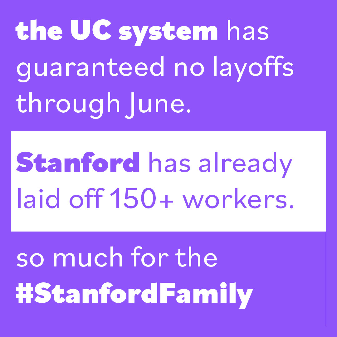 stanford_swr's tweet photo. Hey @Stanford,
Why are service workers not included in the #StanfordFamily?
The #BerkeleyFamily includes service workers.
Will you step up and do the right thing, like our rival?
Sincerely,
Angry Students, Alumni, Affiliates, Humans https://t.co/s0ArJ5DLI5