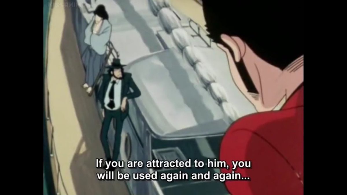 Jigen and goemon confirmed for maybe not homophobic, but just worried about their friend