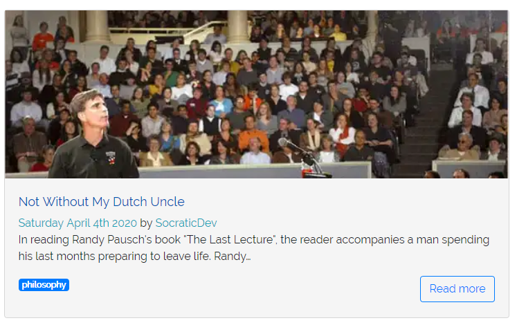 SocraticDevBlog's tweet image. en.socratic.dev/not-without-my…
#pausch #last_lecture  @CarnegieMellon
