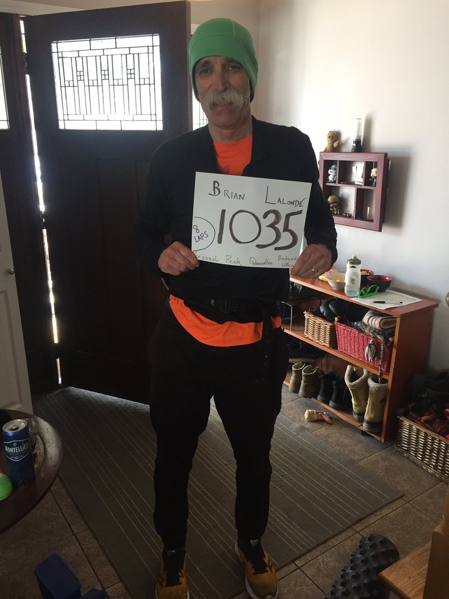 bagcentaur's tweet photo. #personal peak
I think 53.6 kms sounds better than 8 laps.  I’m going to tell my grandchildren that I was tied for first with the world’s best ultra runners for over 7 hours. Good luck to all the runners who just never stop. I am in awe. https://t.co/ieHgwEgn2p