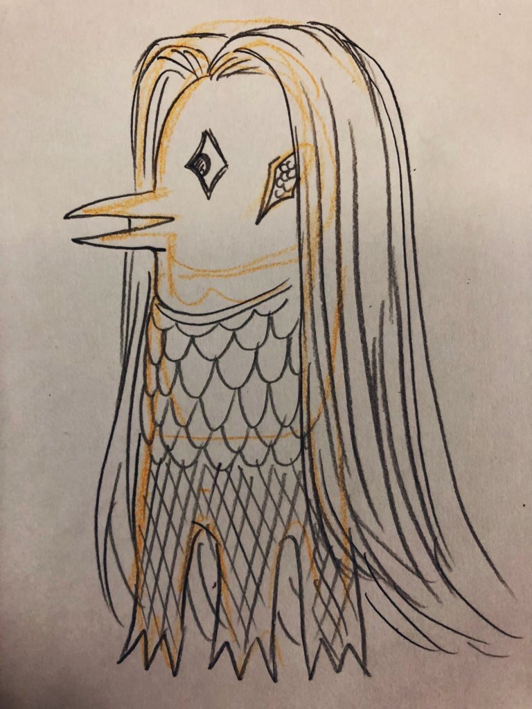 「アマビエ描かないんですか?いわれたが、先月散々描いたがな、笑

#アマビエチャレ」|横田守 mamoru yokota 半死半生のイラスト
