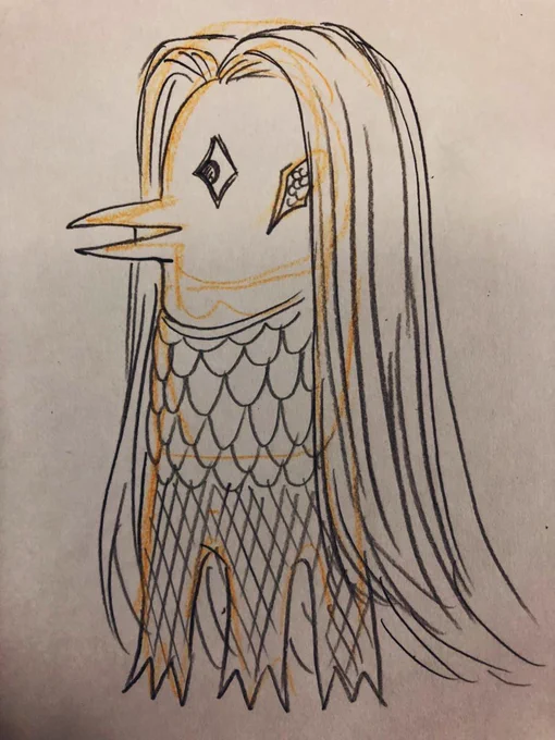 アマビエ描かないんですか?いわれたが、先月散々描いたがな、笑

#アマビエチャレンジ 
#アマビエ 