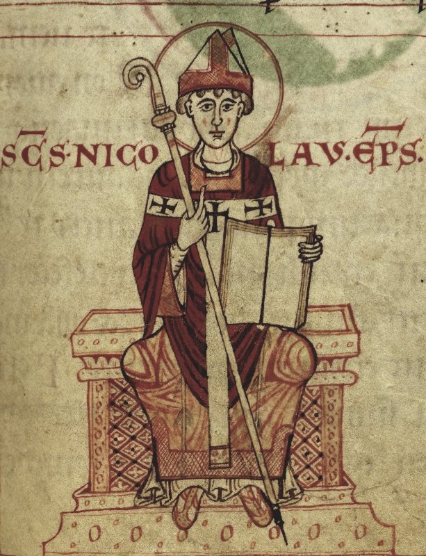MedievalMss's tweet photo. Okay...after trying our hands at paintings, my son and I decided to make our first attempt at a manuscript re-creation!  Here he is as St. Nicholas from the fabulous Claricia Psalter (W.26), created in Germany ca. 1200.

Here's a link to the original: https://t.co/qcWjqda5VC https://t.co/1LHLQYgrCx