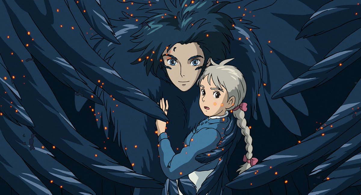  #HowlsMovingCastle (2004) such a gorgeous and STUNNING movie with a really gorgeous score. The animation is flawless, i love the story very much and it is really filled with magic and mystery and really emotional parts. It does wrap up abruptly and have some flaws but it's fun.