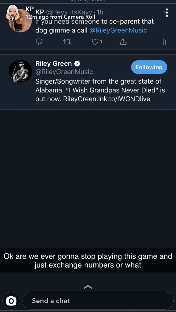 daveymorgan99's tweet photo. Wish @RileyGreenMusic would hurry up and seal the deal with @Heyy_itsKayy so I can be a bridesmaid in the wedding https://t.co/S34KM97jxW
