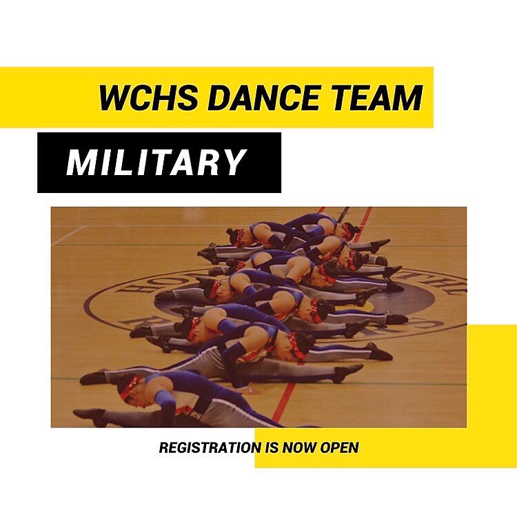 WCHS_Dance_Team's tweet photo. WCHS DANCE TEAM TRYOUTS ARE HAPPENING! Register before April 11th to get more tryout information!
#allmale #military #allfemale #dancedrill #pom #coed
@westcovinahs @WCHSASB https://t.co/APwy8Ur1pT
