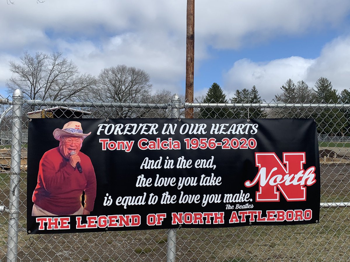 Today was filled w/ many emotions as <a href="/NAttleboro/">North Attleborough, MA</a> laid to rest Tony Calcia. Tony loved North Attleboro and North’s love was on display as Tony rode thru his town one last time including <a href="/HockomockYMCA/">Hockomock Area YMCA</a> 
This banner-one of many hanging along the procession-said it best.
RIP Tony ❤️