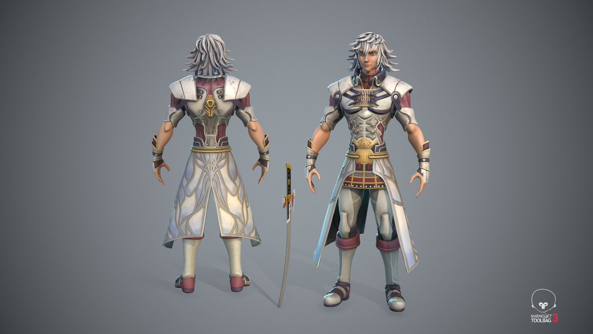 My take on Jin from Xenoblade Chronicles 2. As one of my favourite character designs it was a super rewarding piece to work on. Will look at posing him and creating a small scene for him.
#polycount #gamedev #jin #xenobladechronicles #3dmodel #3dart #indiedev #3dcharacterworkshop