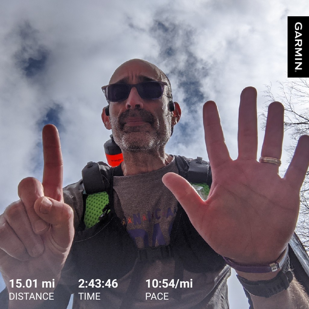 CTRunner21's tweet photo. 15 miles using 30 seconds-30 seconds interval. #CrohnsWarrior #CrohnsSucks @AfterShokz #ShokzMiles #ShokzSquad @BibRave #BibRavePro @RunHMF #teamHMF @Orangemud #EveryDayDirt @badassorg #amBADASSador @hokaoneone #TimeToFly #Bondi6 @nuunhydration #Nuunlife @achillesconnecticut https://t.co/ys9QeJJLWj