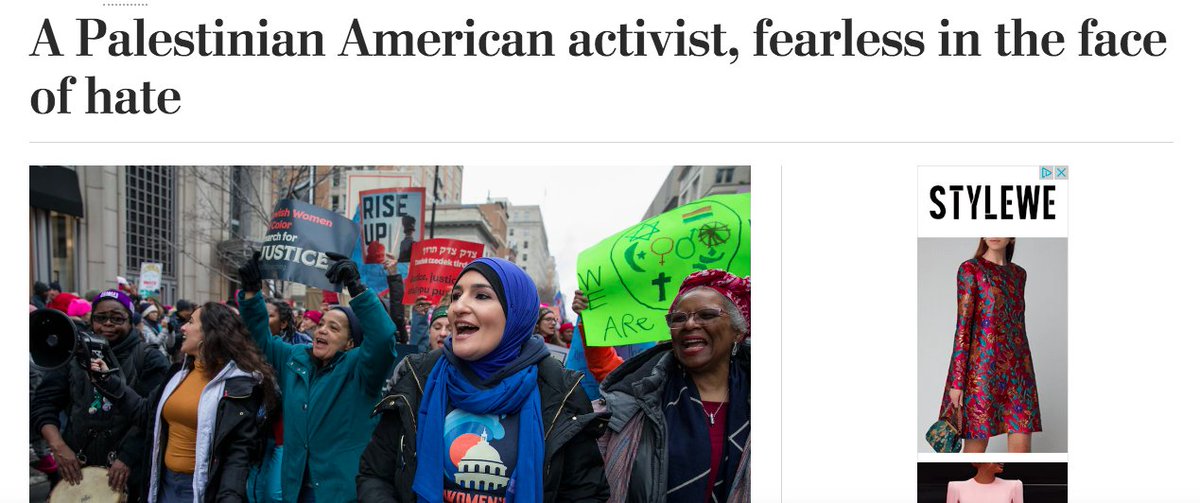 Absolutely sickening that the Washington Post published this puff piece glorifying a vicious anti-Semite. Not only did they refuse to actually address her long record of anti-Semitism, but the only mention is paragraph dismissing it by pointing to fringe groups defending her.