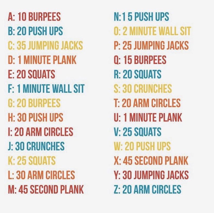 Converse Athletics Great Little At Home Workout Idea Spell Your Name Challenge Can You Complete All The Tasks T Co Iozyjgmidb Twitter