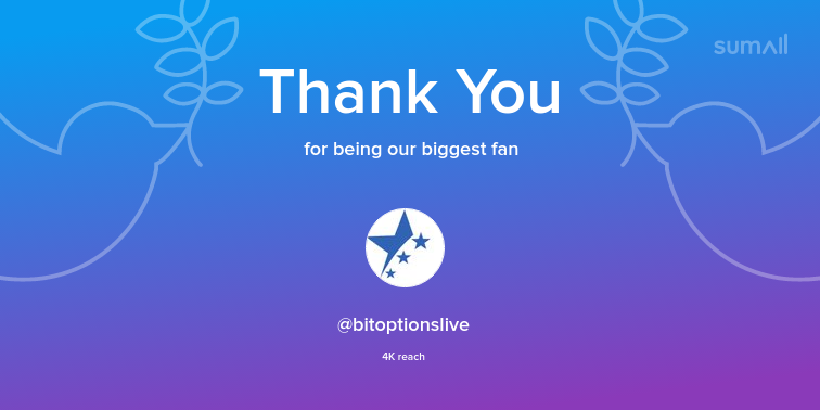 MeeraSpace's tweet photo. Our biggest fans this week: bitoptionslive. Thank you! via https://t.co/88fnGndNYD https://t.co/roJ95SRmIq