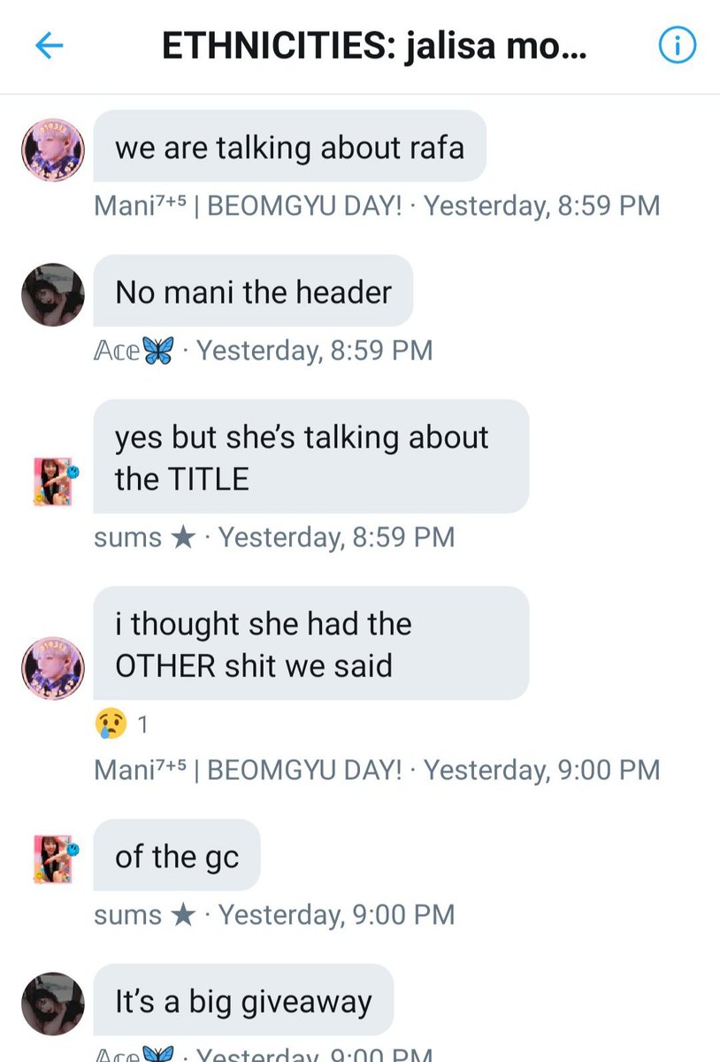 EXPOSE ETHNICITIES: A ThreadEthnicities admitting to sh*ttalking and invading people's privacyI have never been in this GC. Idk what their problem is, but they felt the need to talk shit about me.