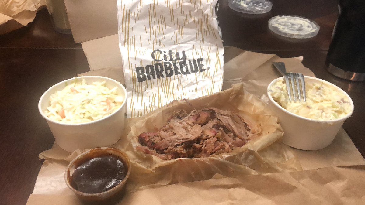 debwalker's tweet image. BBQ night with City BBQ.  #bearcatscarryout#sweepstakes