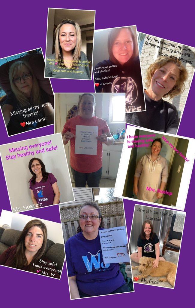 A message from our amazing EAs.  We miss our Wilfrid Jury family and can’t wait to see you again.