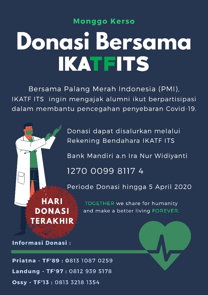 ikatfits's tweet photo. Masih bisa berkontribusi karena hari ini adalah hari terakhir, yuk buktikan kalo kita bisa melewati ini semua bersama sama!
#IKATFITS https://t.co/ibpGQkknU7