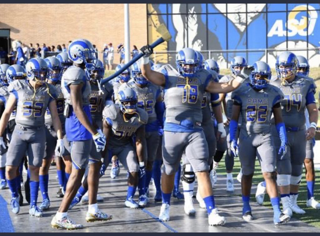 I am extremely Blessed and Honored to say that I’m going to be playing football @ Angelo State University!! Thanks to my coaches, family, and friends! #ramfam24