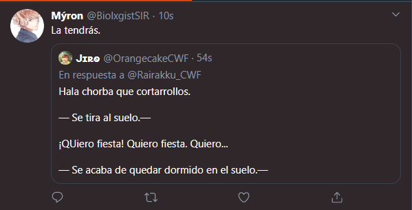 OrangecakeCWF's tweet photo. — @ColorfulWRol socorro. Me acosan.— https://t.co/pVtMFYS8lm