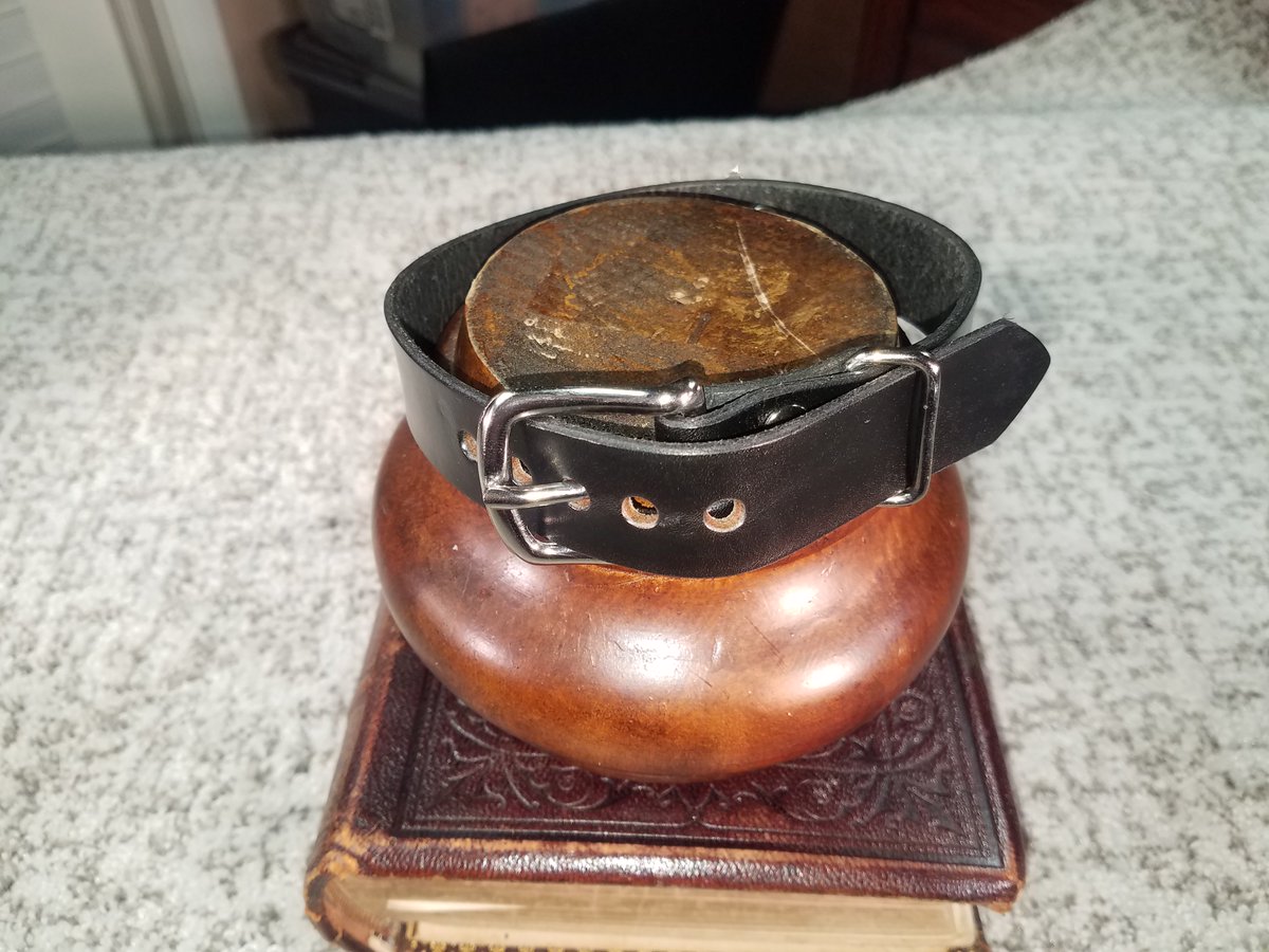 DominionLeather's tweet photo. PREMADE ITEM - Black Leather Goth/Collar/Choker with Silver/Brass colored Adornment (14 to 16 inches) 
https://t.co/XGiKktS9ZQ https://t.co/yM4gLLqbIt