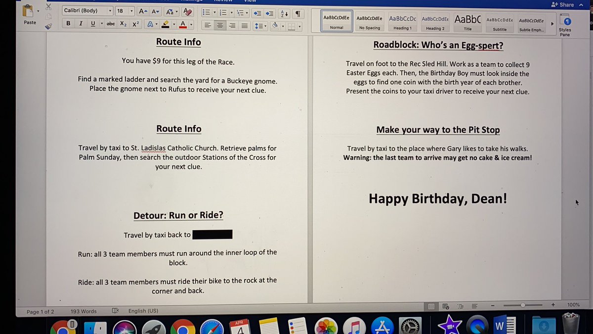 iReyn's tweet photo. One of my boys turns 9 tomorrow. All 3 kids are @AmazingRaceCBS fans so my wife and I made clues for a
#QuarantinedBirthday episode. I wonder if @PhilKeoghan would be willing to make Dean’s day with a shout-out! #TeamNumber1 https://t.co/Ley3R7BwHq