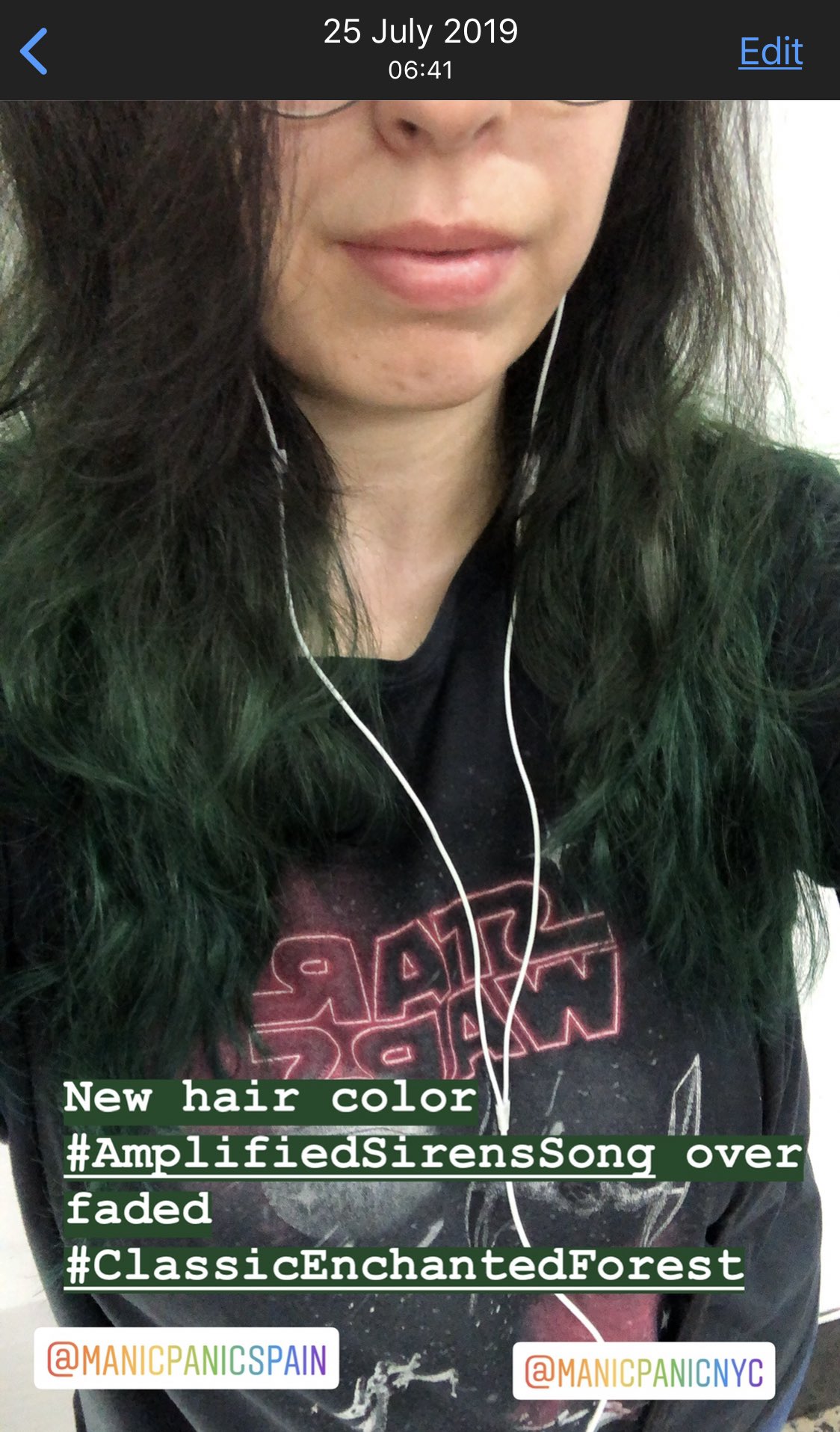 Enchanted Forest Manic Panic On Unbleached Hair