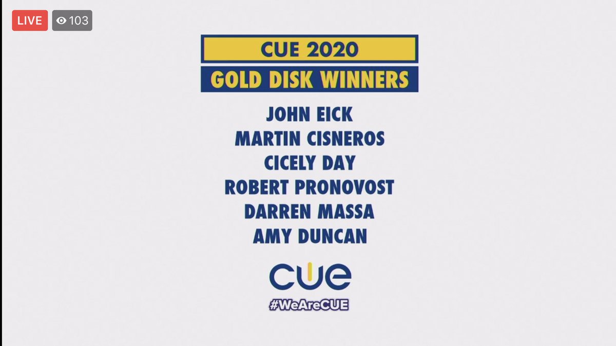 NorthStateCUE's tweet photo. Congratulations to #NSCUE President @DarrenMassa for becoming a 2020 Gold Disk winner! 🎉 #WeAreCUE #NorthStateCUE https://t.co/afcbj3AQEu