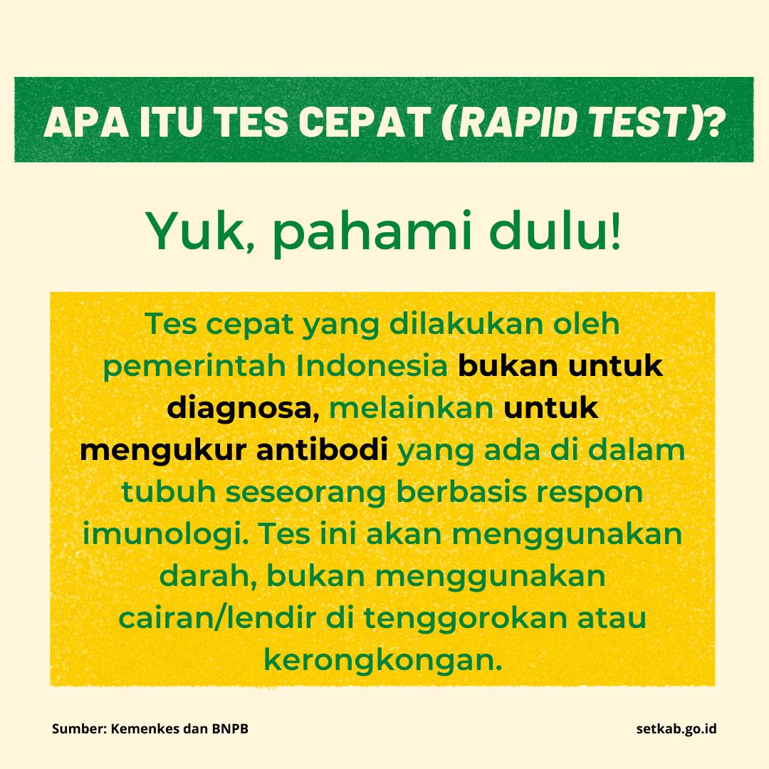 Sekretariat Kabinet Ar Twitter Kawankabinet Pemerintah Telah Mengeluarkan Kebijakan Untuk Rapidtest Atau Tes Cepat Sebagai Upaya Pencegahan Covid19 Nah Buat Yang Masih Bingung Apa Itu Rapid Test Simak Yuk Https T Co C5i5dyfm0g