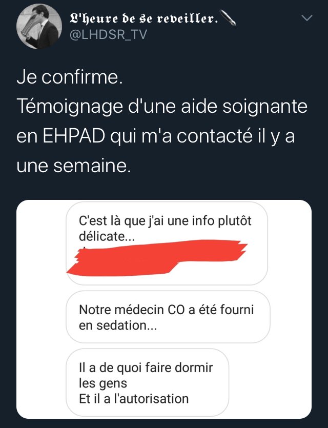 Le décret du 28 mars répond à l’engorgement des hôpitaux en autorisant l’euthanasie active de patients jugés moins susceptibles que d’autres de survivre à une suspicion de Covid. Ce faisant le Gvt ne répond pas aux besoins de l’HP mais incite au contraire à donner la mort.