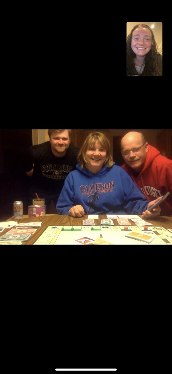 Being in Colorado while the rest of my family is in Wisconsin during quarantine calls for some FaceTime Monolopy