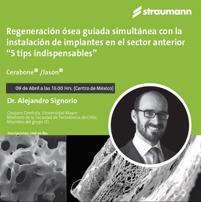 StraumannMX's tweet photo. Aprende más sobre los biomateriales a través de la plataforma de botiss, donde el Dr. Alejandro Signorio este próximo 9 de abril.

El registro es gratuito ➡️ https://t.co/SAbD4cG45P
#biomateriales #ROG #botiss #straumann https://t.co/cXrVgbeySp