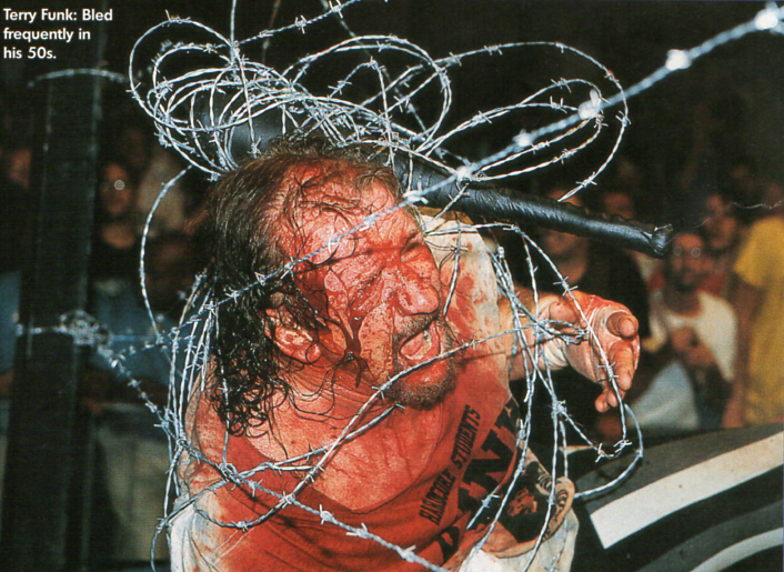 Terry Funk: Bled frequently in his 50s.