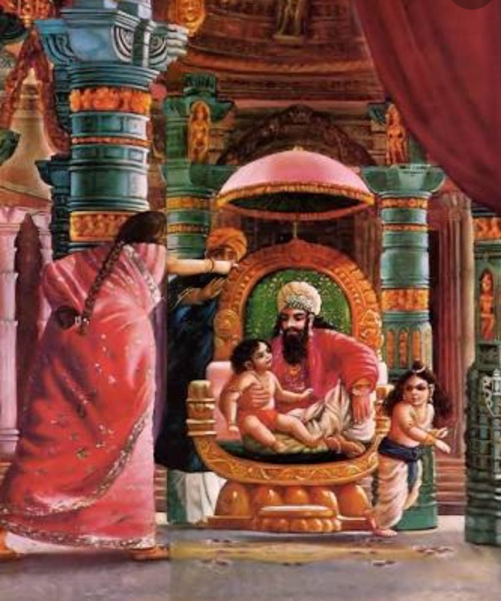 all the star.Sutji told the story of a king named  Uttanpad, who had 2 queens Suniti and Suruchi.The oldest  Queen Suniti had a son named dhruva one day while dhruva was being seated in his fathers move against, Suruchi his step mother, pulled him from Uttanpads  legs-top