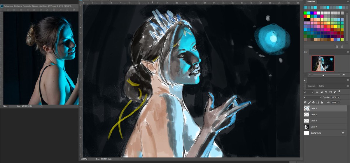 anerianaa's tweet image. Another day, another study. 😊 My initial sketches always look so hopeless, but I already got used it so it doesn't discourage me anymore! 😄 I think it's important to learn to just keep calm and carry on.

#photostudy #photoshop #referencepack #fantasyillustratin #workinprogress