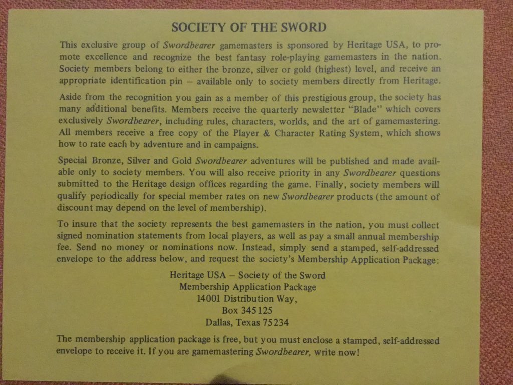 Is it too late to join the Society of the Sword?   #CuratedQuarantine