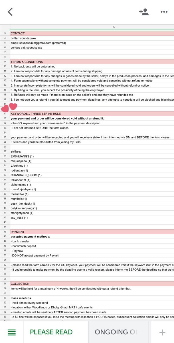 soundspaxe's tweet photo. [ #sspaxeupdates ] 

introducing the strike list because i've gotten five DMs about this today alone. if there's anything unclear or you would like to know why you're on the list please DM/CC me!! https://t.co/5cCpBnN1c3