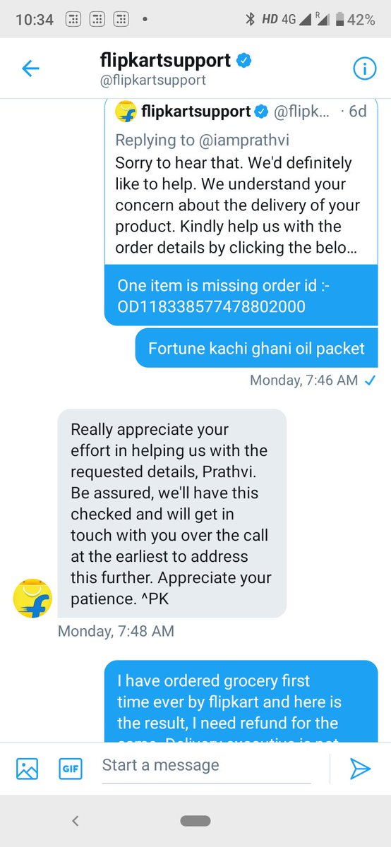 iamprathvi's tweet photo. @Flipkart the problem is not resolved and it's been almost 7 days.. https://t.co/y35hWAT1hs