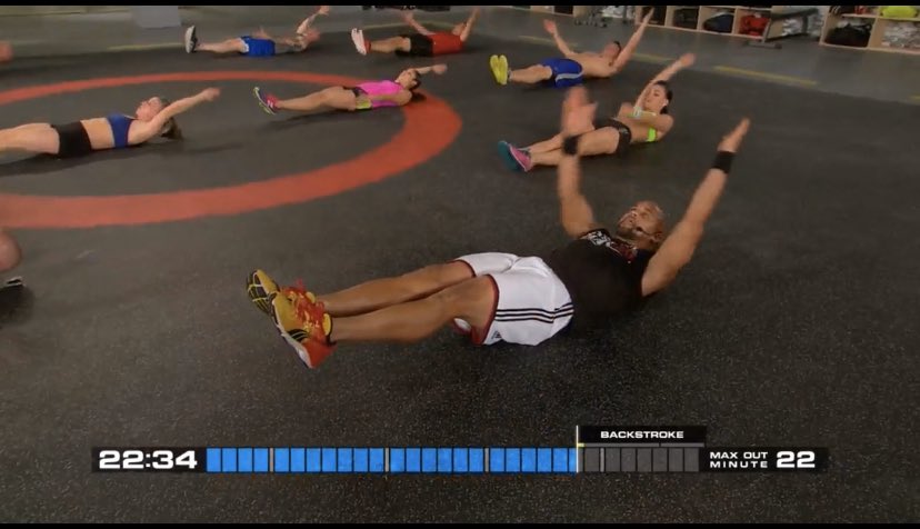DrMikeMerritt's tweet photo. I forgot about the crazy amount of #plyo in #maxoutpower. Maxed out 3x...2x on plyo pushups and 1x on ab backstroke. Gives me a goal for next week! #FITSupts #FITLeaders #FITEducators https://t.co/2Mmos2AGGp