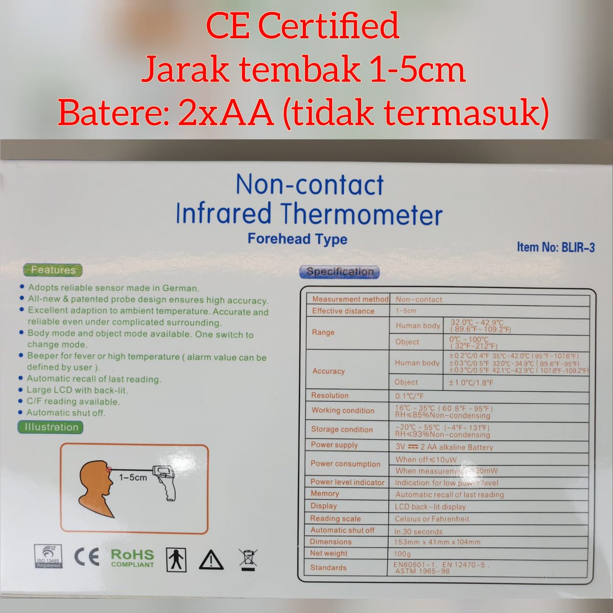 Alamoe_yaky's tweet photo. Thermometer gun.
Barang ready,akurasi ok banget gak kayak yg lain..bisa 0 - 100 °C
Ready surabaya ya
081234555670 #thermometergun #thermometerinfrared https://t.co/SI3YgprNW4