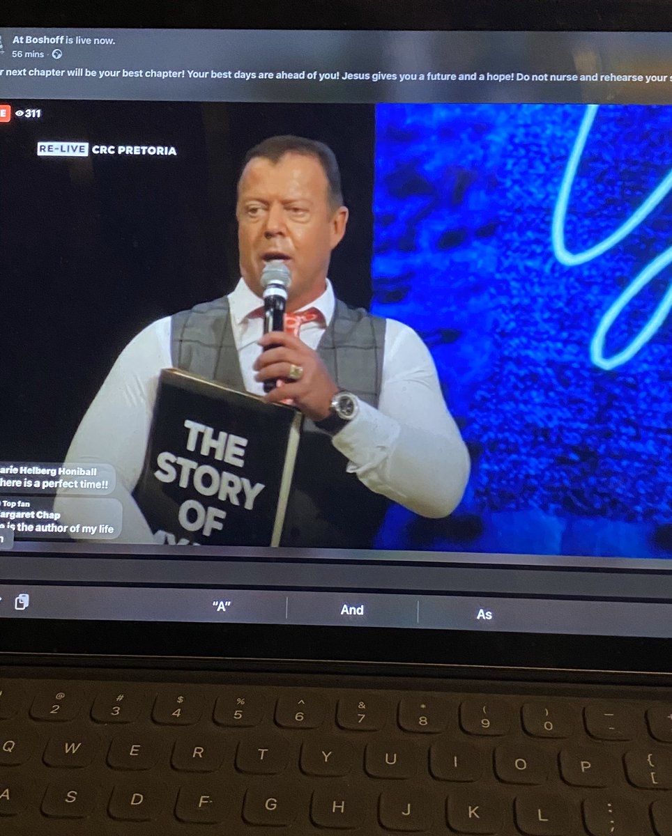 glennschroder's tweet photo. Wow!! Awesome day of #OnlineChurch with Ps @AtBoshoff 
The Lord was with Joseph &amp; He was a successful man-God is with you!!
Even when things seem out of control, God is still in control!!
#PreServicePrayer 
#KnockedDownButNotKnockedOut
#YourNextChapterIsYourBestChapter https://t.co/Xudfwu6YnD