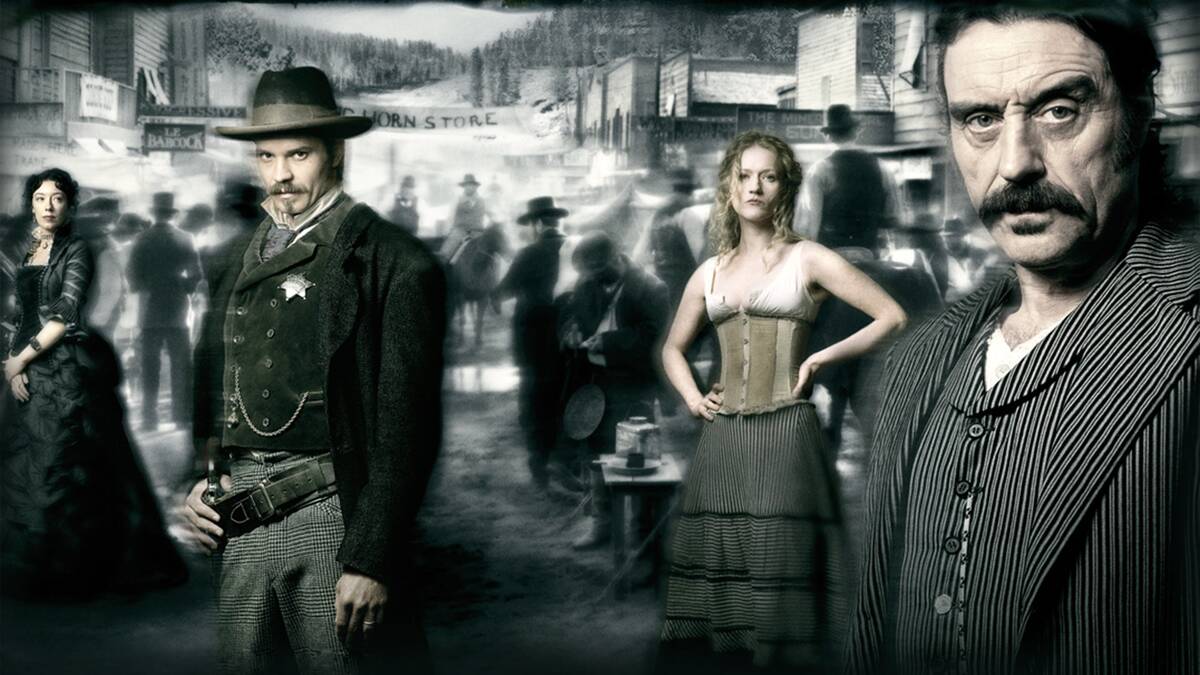 53) Deadwood - Filth. Absolute filth. The streets of frontier outpost Deadwood are awash with muck, the mouths of its mix of chancers, con artists, & killers just as grimy. Ian McShane glimmers as saloon shyster Al Swearengen, King Rat in this empire of dirt  @NOWTV/ @skyatlantic