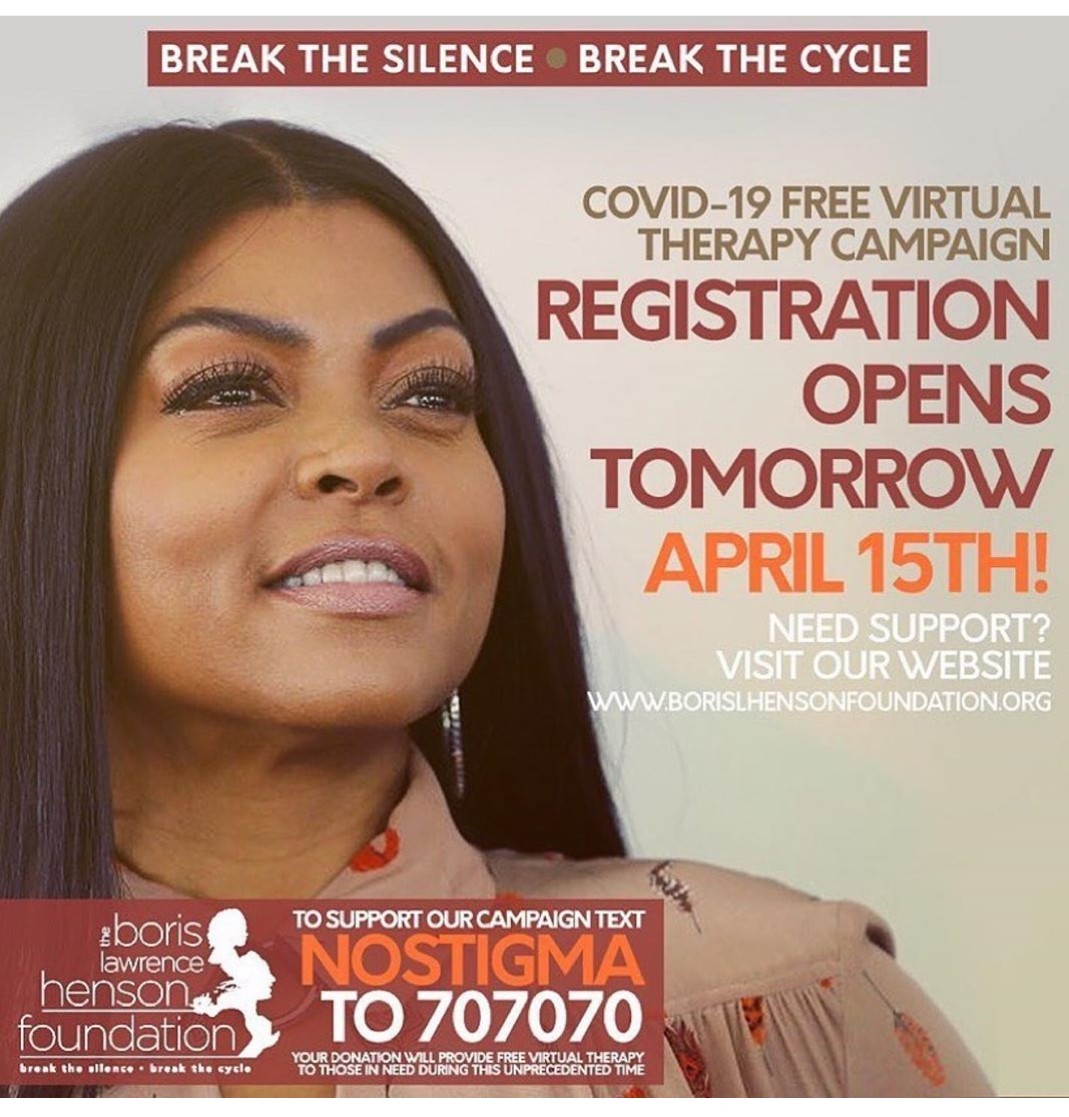 Starting on April 15, those in need of emotional support can register for up to 5 free therapy sessions with culturally competent clinicians.

borislhensonfoundation.org
