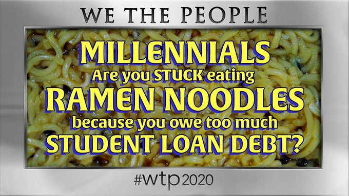 The_Ghost_Rat's tweet photo. Burdened with crushing student debt?

Leaders come and go.

Good policies are hard to eliminate.

Joe’s pushing to cancel student debt. Check it out.

#MillennialStrong

#wtp2020
@wtp__2020
#wtp287
https://t.co/z8EyNTnslV