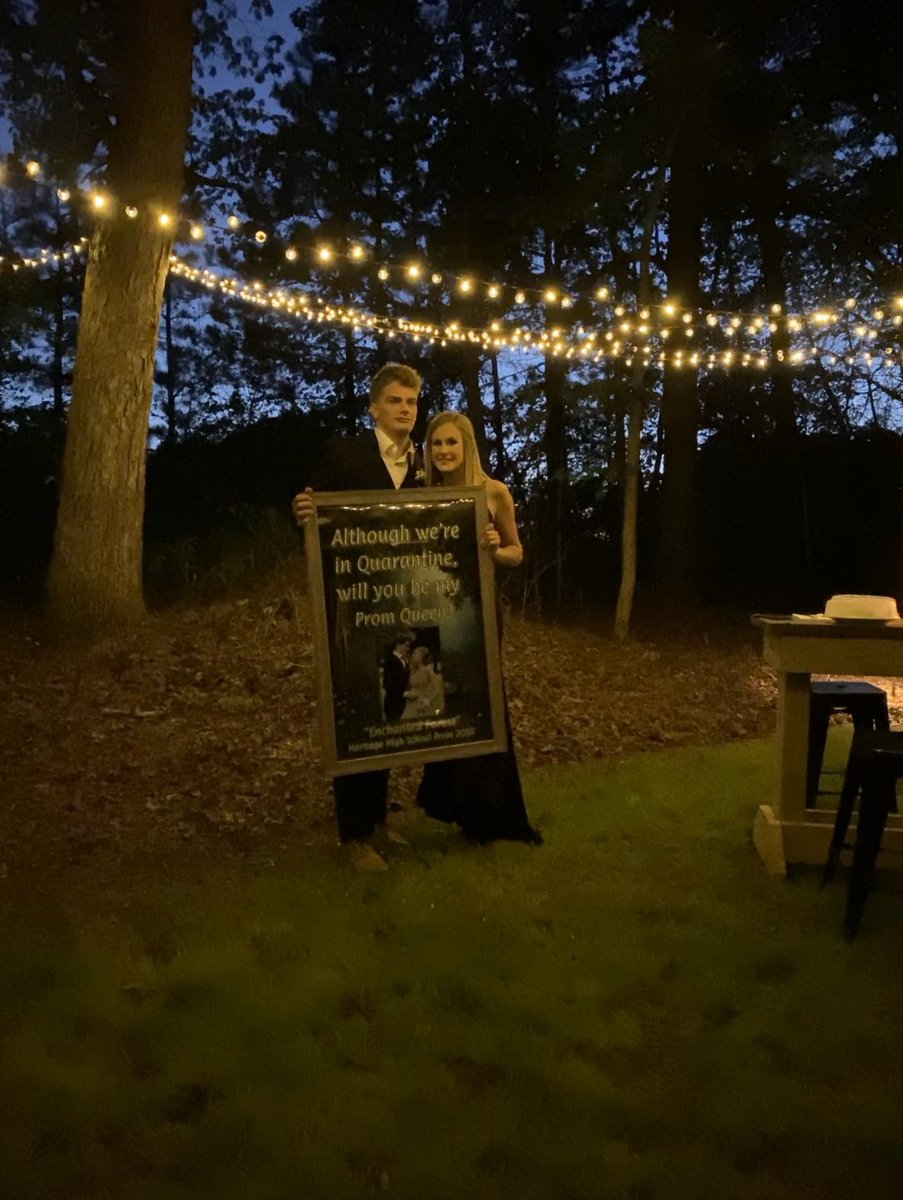 _LisaHarris_'s tweet photo. Such a sweet night! @_walkerharris_ made sure the #EnchantedForest #PromHappenedAnyway for his girl, Karlee! #ThisIsProm #QuarantinePromQueen #KandW #COvid192020 #2020Seniors #MemoriesMatter #AmericaTogether #WalkersSeniorYear #KarleesSeniorYear https://t.co/JB44NkA73V https://t.co/QBGDwiBtlb