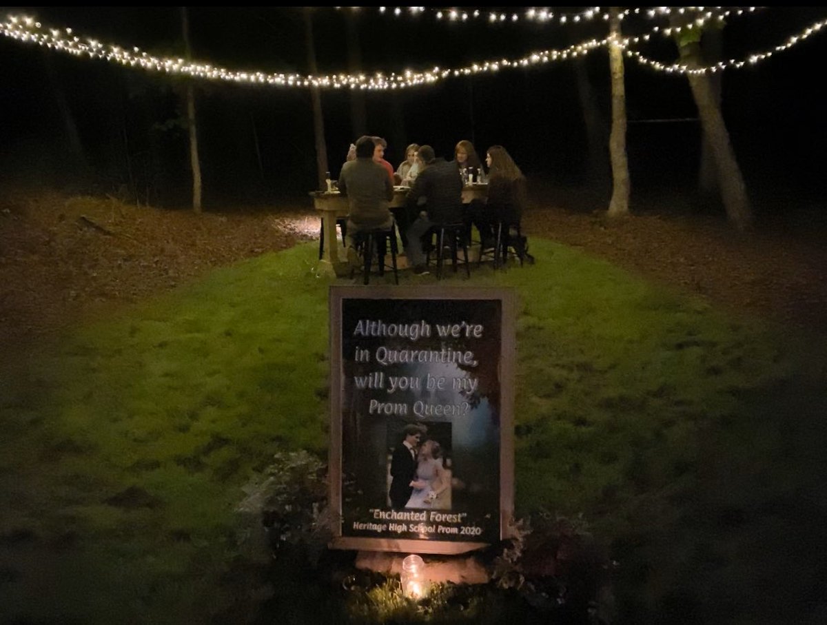 _LisaHarris_'s tweet photo. Such a sweet night! @_walkerharris_ made sure the #EnchantedForest #PromHappenedAnyway for his girl, Karlee! #ThisIsProm #QuarantinePromQueen #KandW #COvid192020 #2020Seniors #MemoriesMatter #AmericaTogether #WalkersSeniorYear #KarleesSeniorYear https://t.co/JB44NkA73V https://t.co/QBGDwiBtlb