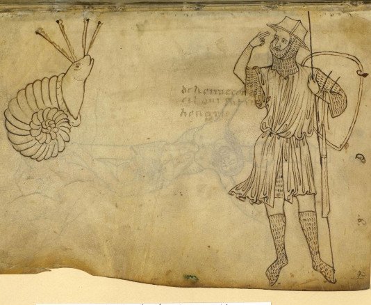 Medieval snail battles are a meme that's survived CENTURIES and still cool to people. (BNF, MS Français 19093, f. 2)